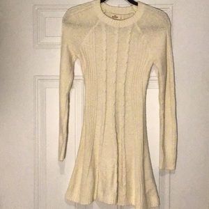 Hollister,Cream knit dress.  Size small
